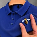Men's Bee Embroidered Cotton Pique Polo for 2 for $11 + $18 shipping