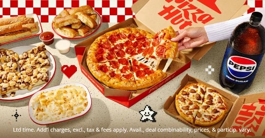 Pizza Hut Throwback Value Menu: $10 medium pizza and more...