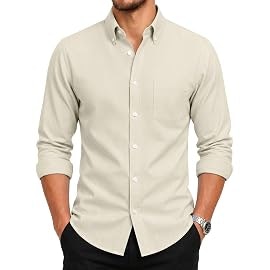 Gianzen Men's Oxford Business Casual Shirt: From $10