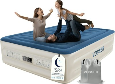Vosser 18" Queen Air Mattress with Built-in Pump for $67 + free shipping