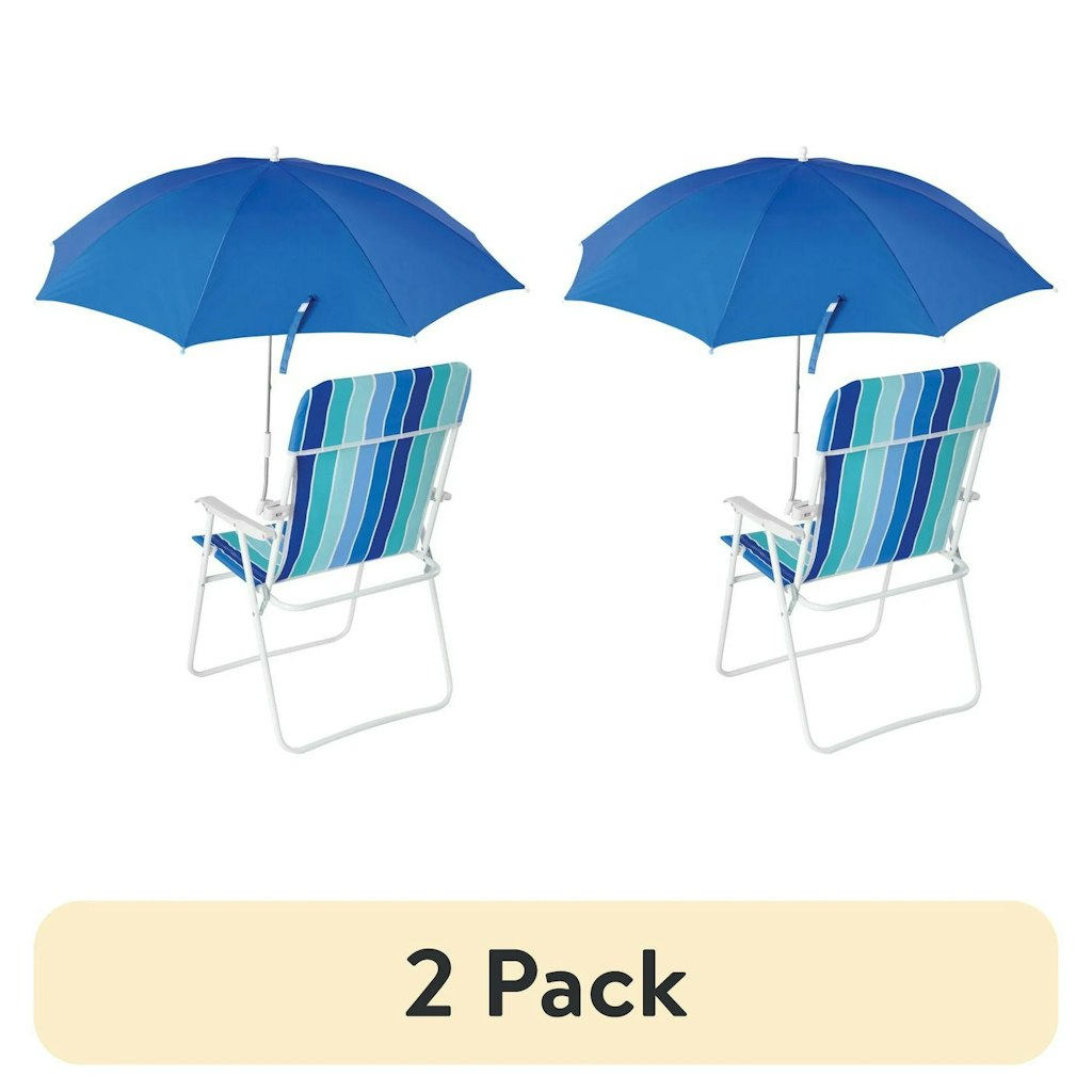 Mainstays Clip-On Beach Chair Umbrella 2-Pack: $14 