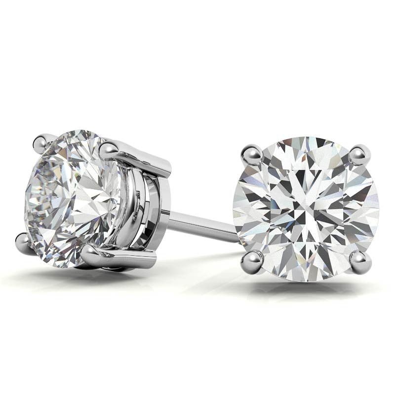 Lab Grown 2.5 CTW Round Diamond Stud Earrings in 14K Gold: $699