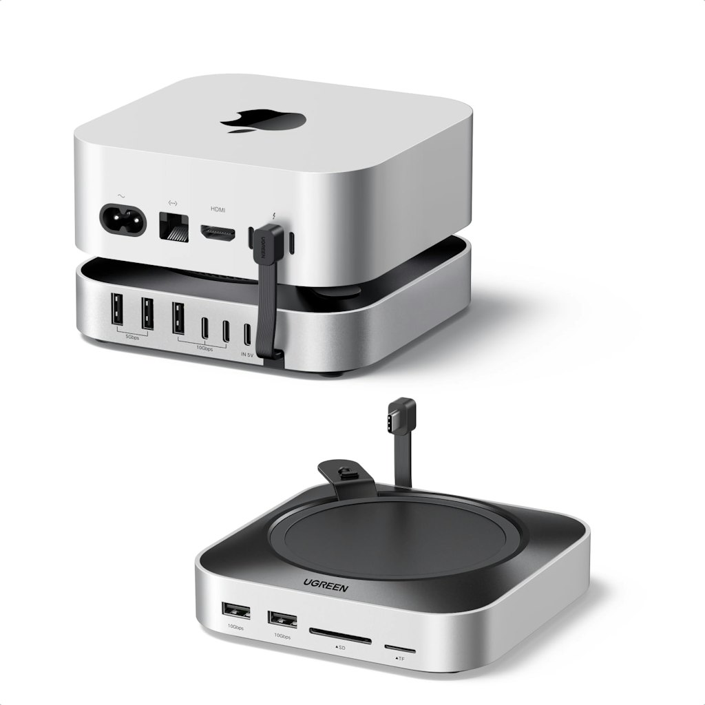 UGREEN Mac Mini M4 Dock & Stand w/ NVMe SSD Enclosure: $55