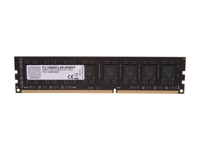 G.Skill Value Series 8GB DDR3 1333 Desktop Memory: $57.30