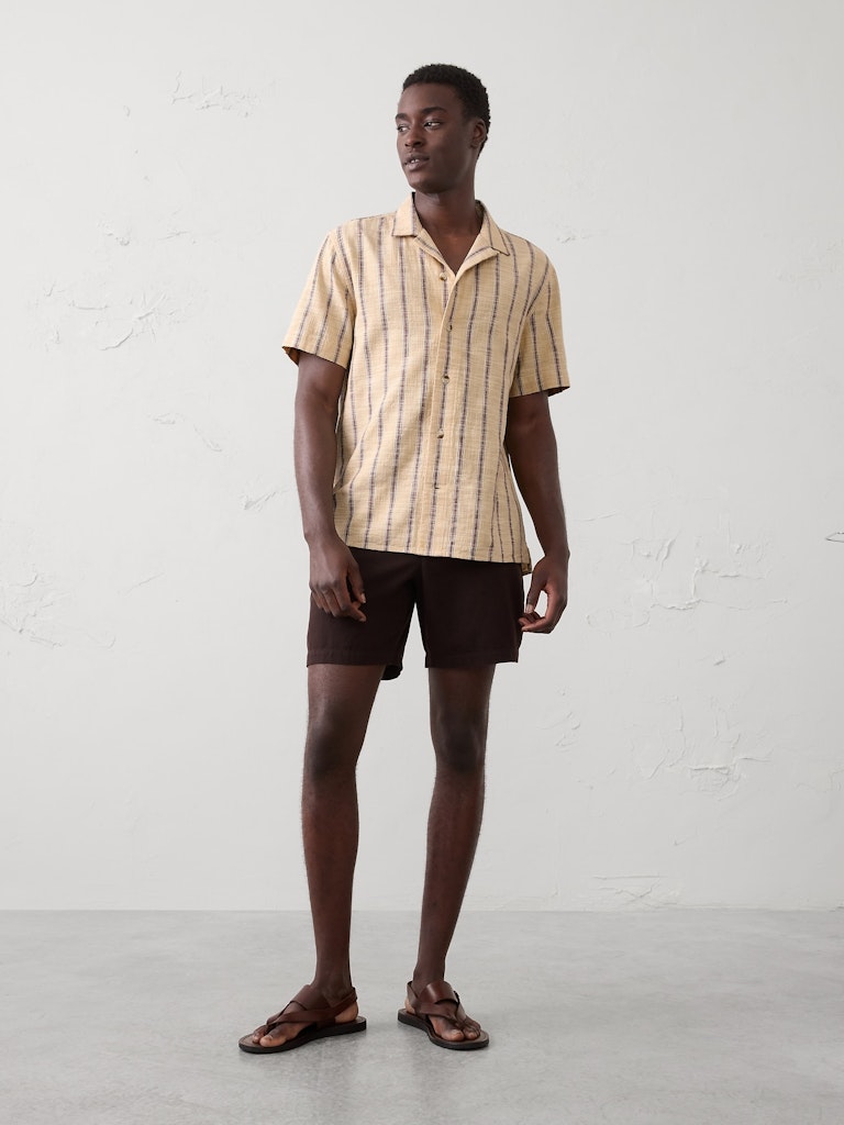 Standard-Fit Textured Resort Shirt: $35.97