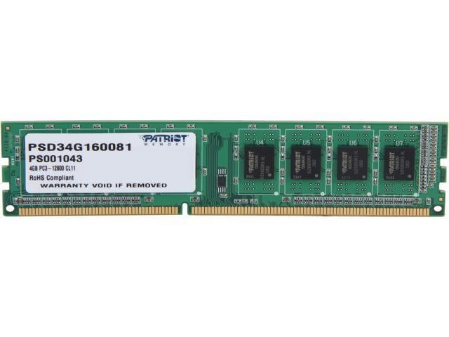 Patriot Signature Line 4GB DDR3 1600MHz Desktop Memory: $33.99 Patriot Signature Line 4GB DDR3 1600MHz Desktop Memory: $33.99