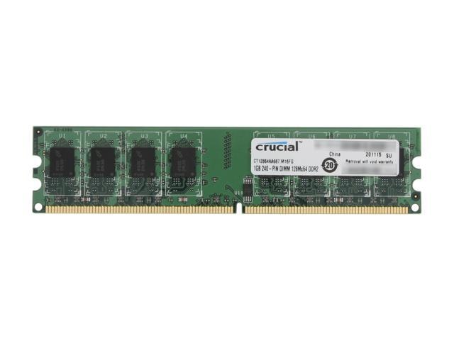 Crucial 1GB DDR2 667MHz Desktop Memory: $19