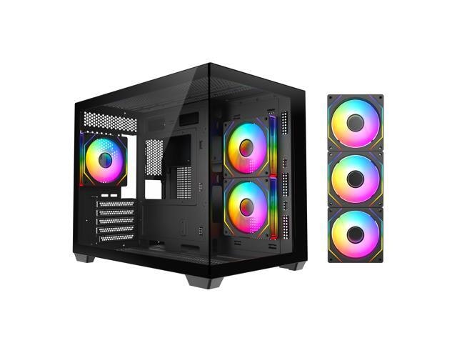 DIYPC ARGB-DC120-TM Micro ATX Gaming Computer Case with 3 ARGB Fans: $47.99 DIYPC ARGB-DC120-TM Micro ATX Gaming Computer Case with 3 ARGB Fans: $47.99