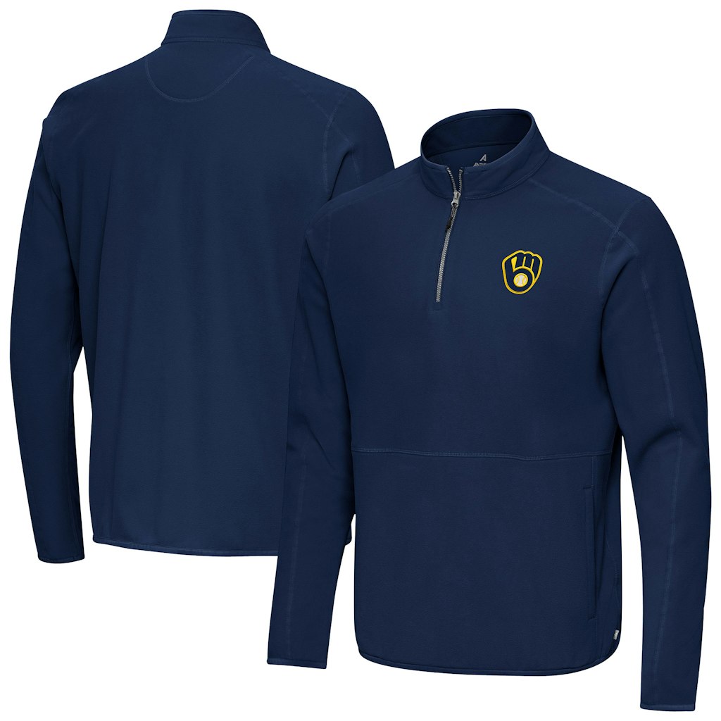 Antigua Milwaukee Brewers Men's Quarter-Zip Pullover: $84.99 Antigua Milwaukee Brewers Men's Quarter-Zip Pullover: $84.99