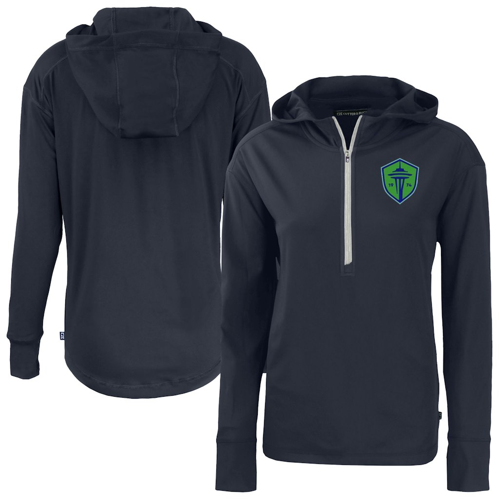 Cutter & Buck Seattle Sounders FC Women's Daybreak Eco Half-Zip Hoodie: $98.99 Cutter & Buck Seattle Sounders FC Women's Daybreak Eco Half-Zip Hoodie: $98.99