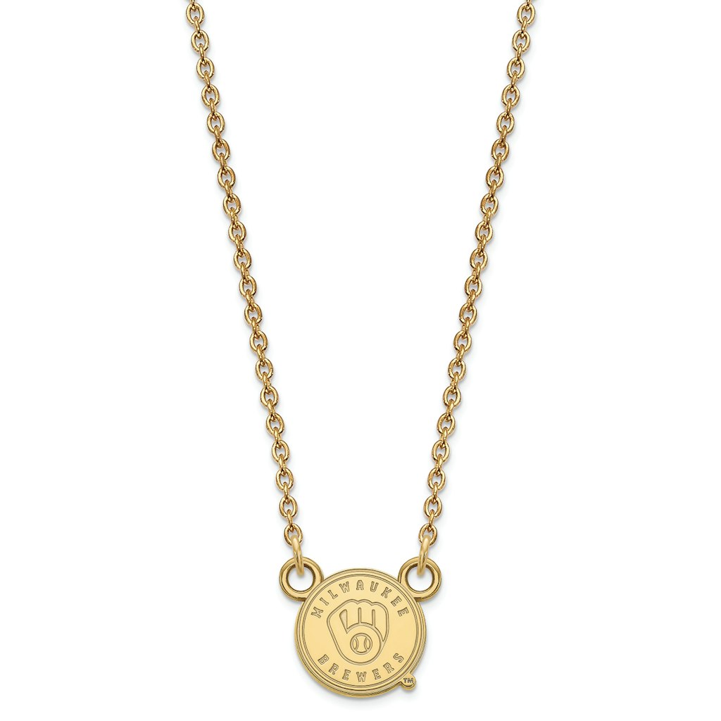 Women's Milwaukee Brewers 18-inch 10k Yellow Gold Pendant Necklace: $1,079.99