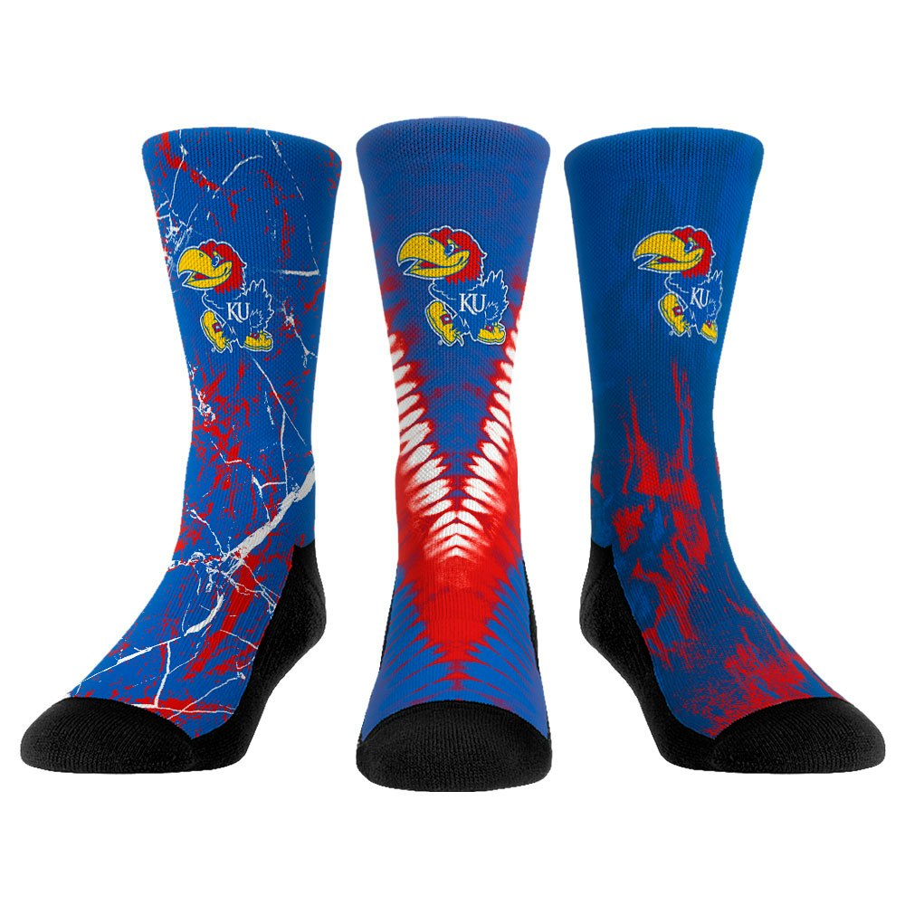 Kansas Jayhawks Rock Em Crew Socks 3-Pack: $54.99