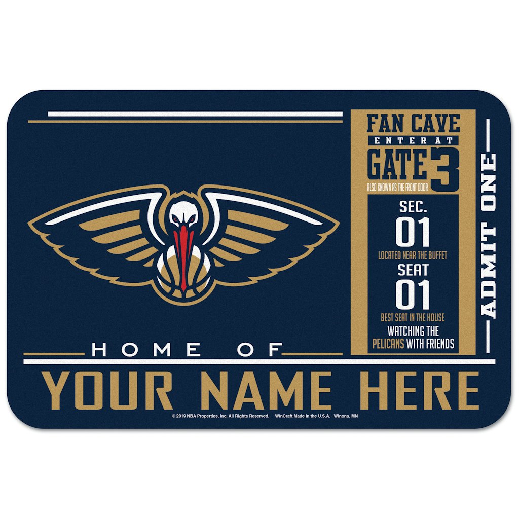 WinCraft 20" x 30" New Orleans Pelicans Personalized Floor Mat: $44.99 WinCraft 20" x 30" New Orleans Pelicans Personalized Floor Mat: $44.99
