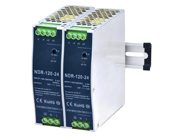 NDR 120W 24VDC DIN Rail Power Supply 2-Pack: $89.99 NDR 120W 24VDC DIN Rail Power Supply 2-Pack: $89.99