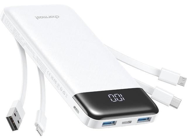 Charmast 10,000mAh Portable Charger with Built-in Cables: $39.96 Charmast 10,000mAh Portable Charger with Built-in Cables: $39.96