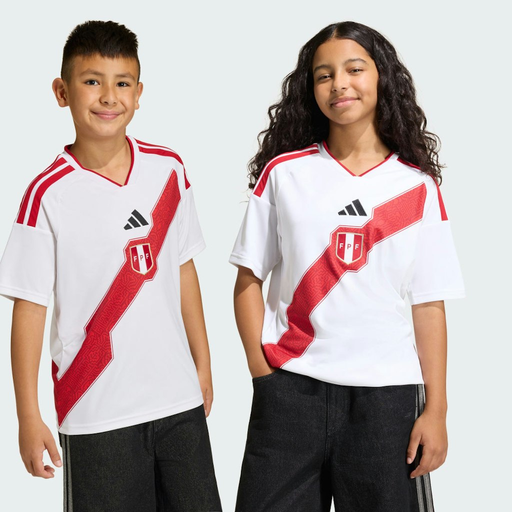 Peru 26 Home Kids Soccer Jersey: $40