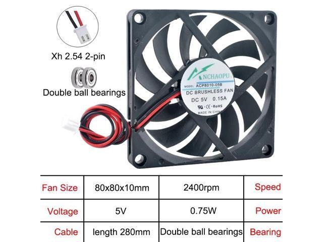 ACP8010 80mm Cooling Fan 3-Pack: $34