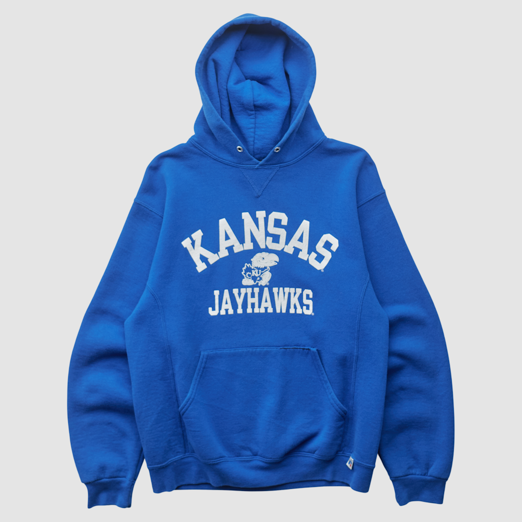 Kansas Jayhawks Russell Hooded Pullover Sweatshirt: $64.99 Kansas Jayhawks Russell Hooded Pullover Sweatshirt: $64.99