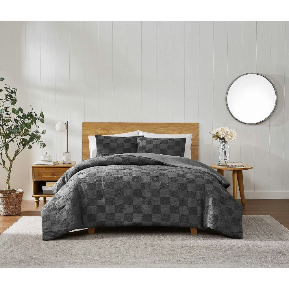 Truly Soft Twin/Twin XL Textured Checkered Comforter 2-Piece Set: $56.99