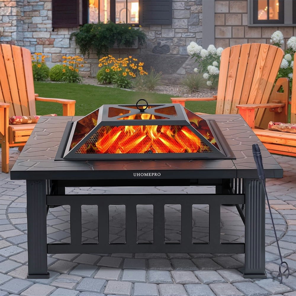 32-Inch Wood Burning Fire Pit Table: $80.99 32-Inch Wood Burning Fire Pit Table: $80.99