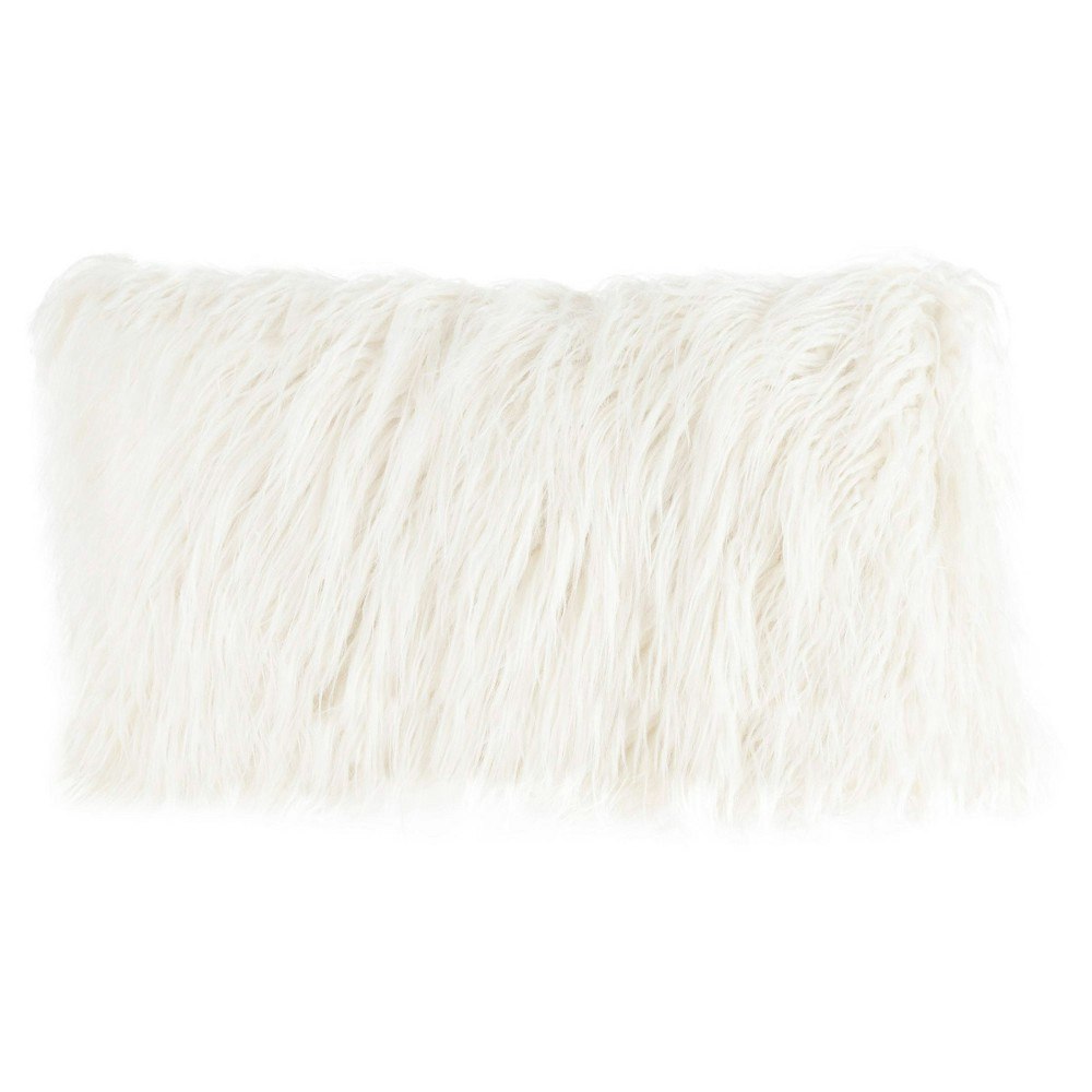 Hastings Home 12"x20" Faux Fur Lumbar Throw Pillow: $50.99