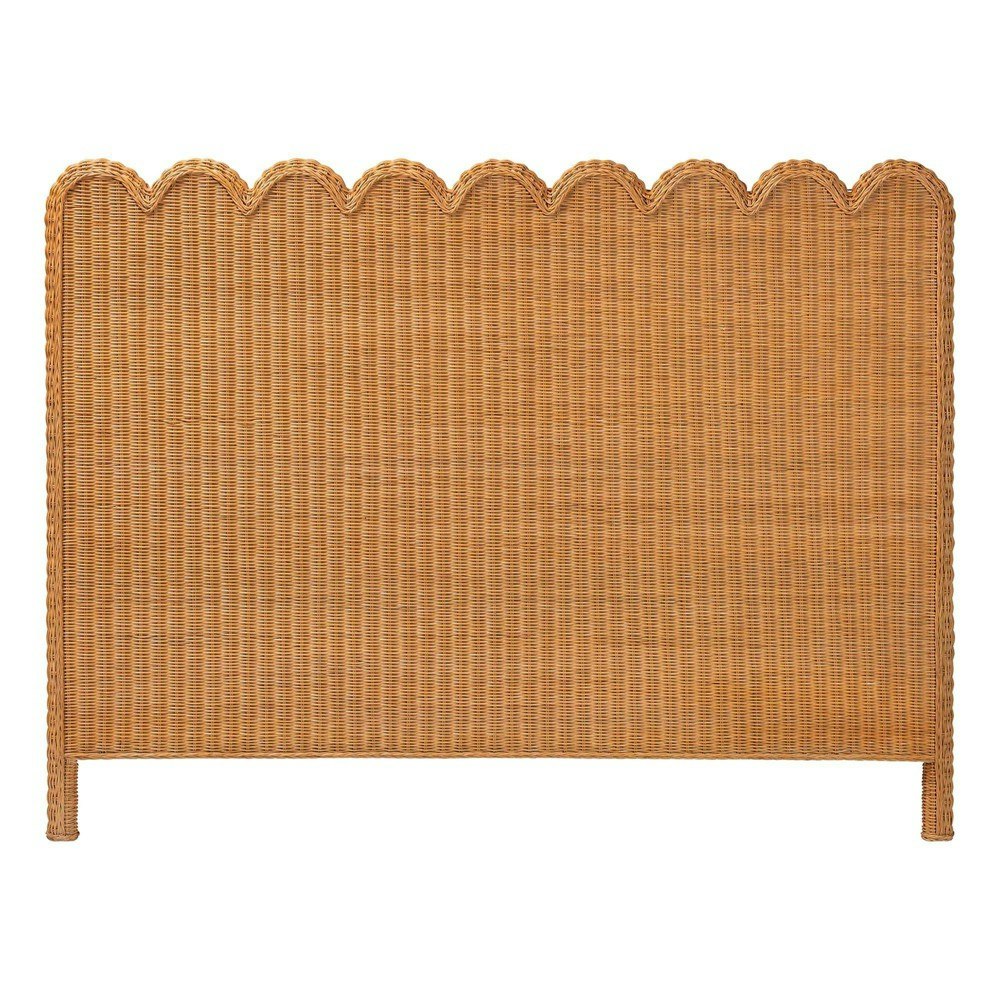 Bali & Pari King Size Maritza Scalloped Rattan Headboard: $521.99