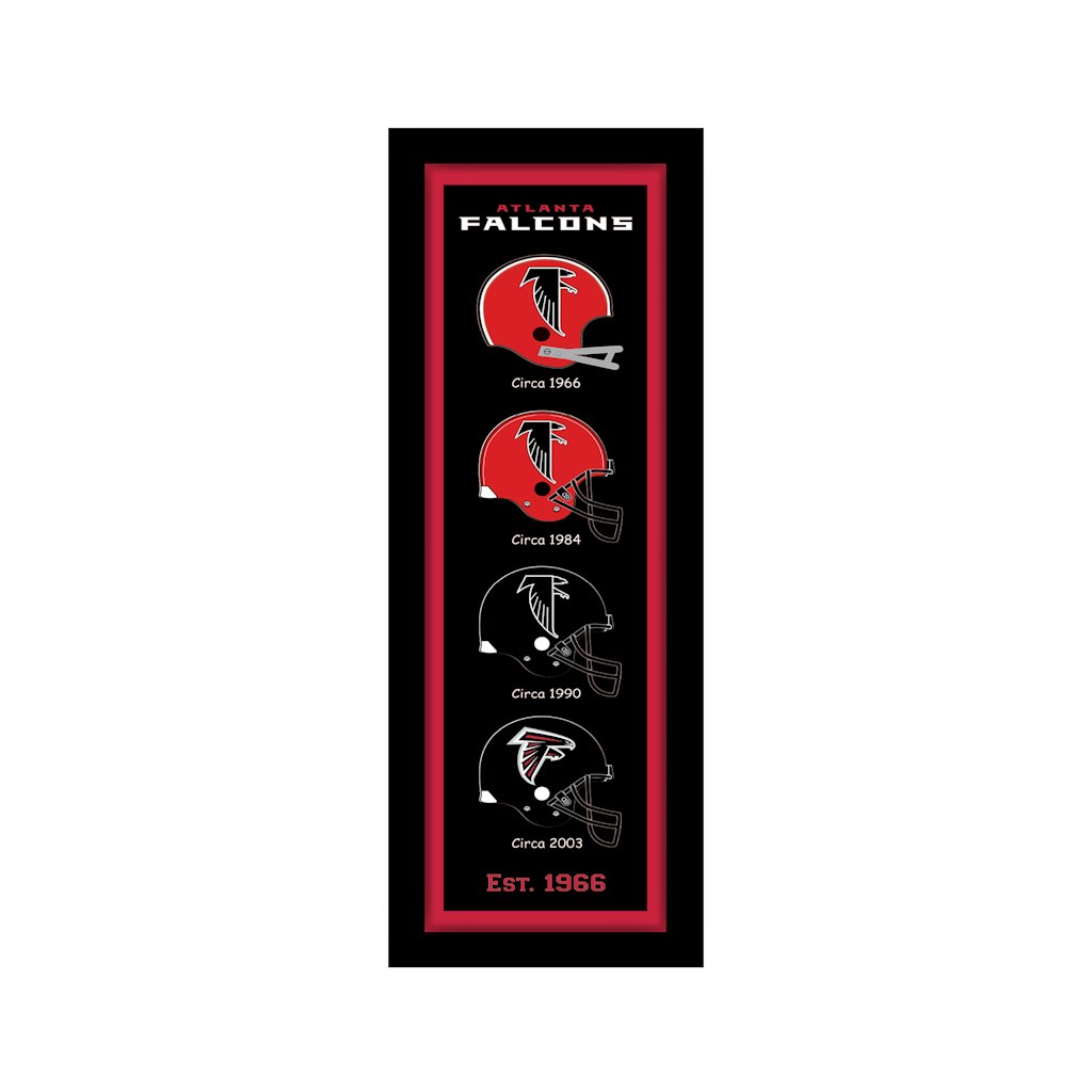 Atlanta Falcons 12" x 36" Helmet Heritage Framed Banner: $69.99 Atlanta Falcons 12" x 36" Helmet Heritage Framed Banner: $69.99