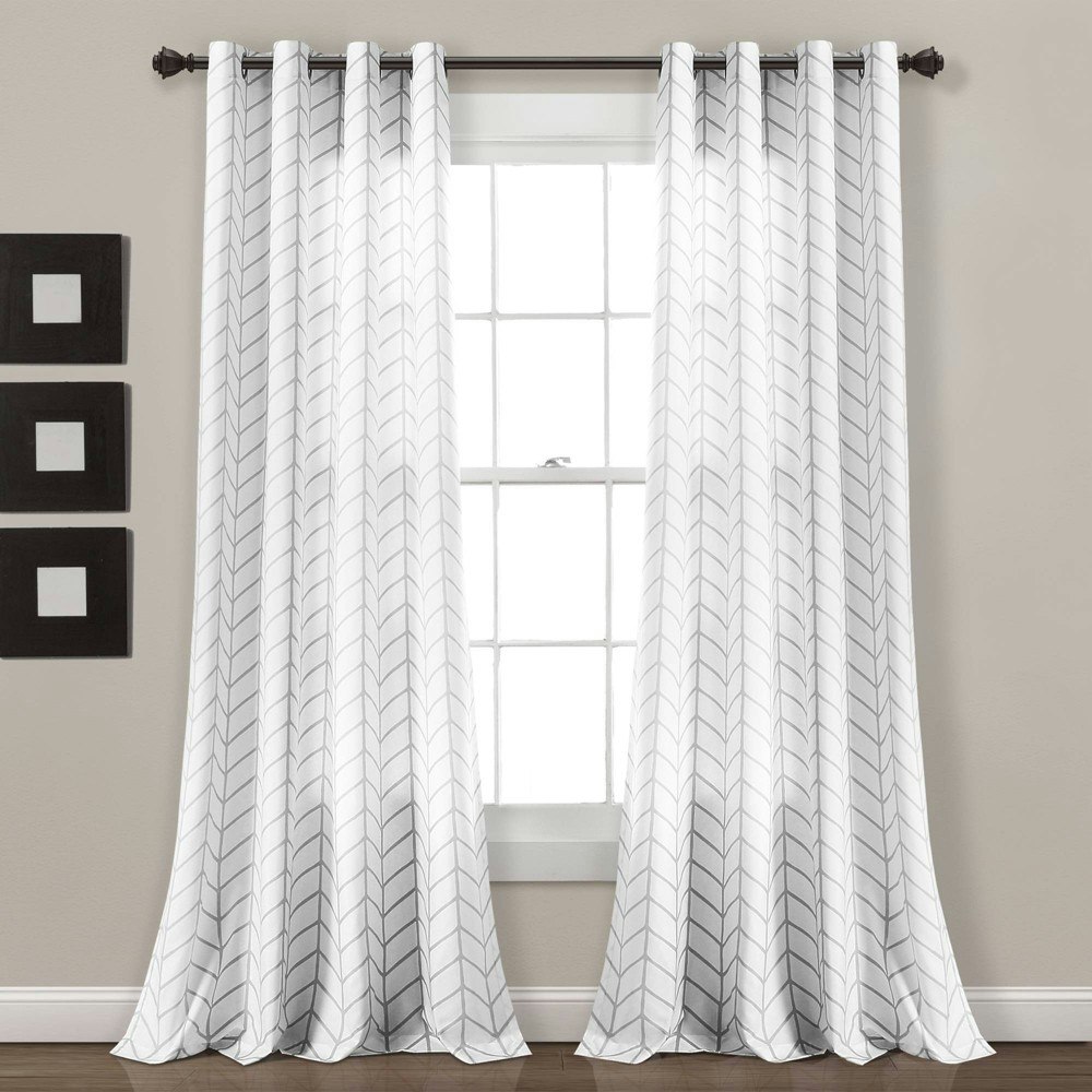 Lush Decor Calia Chevron Geo Window Curtain Panels 2-Pack: $29.49