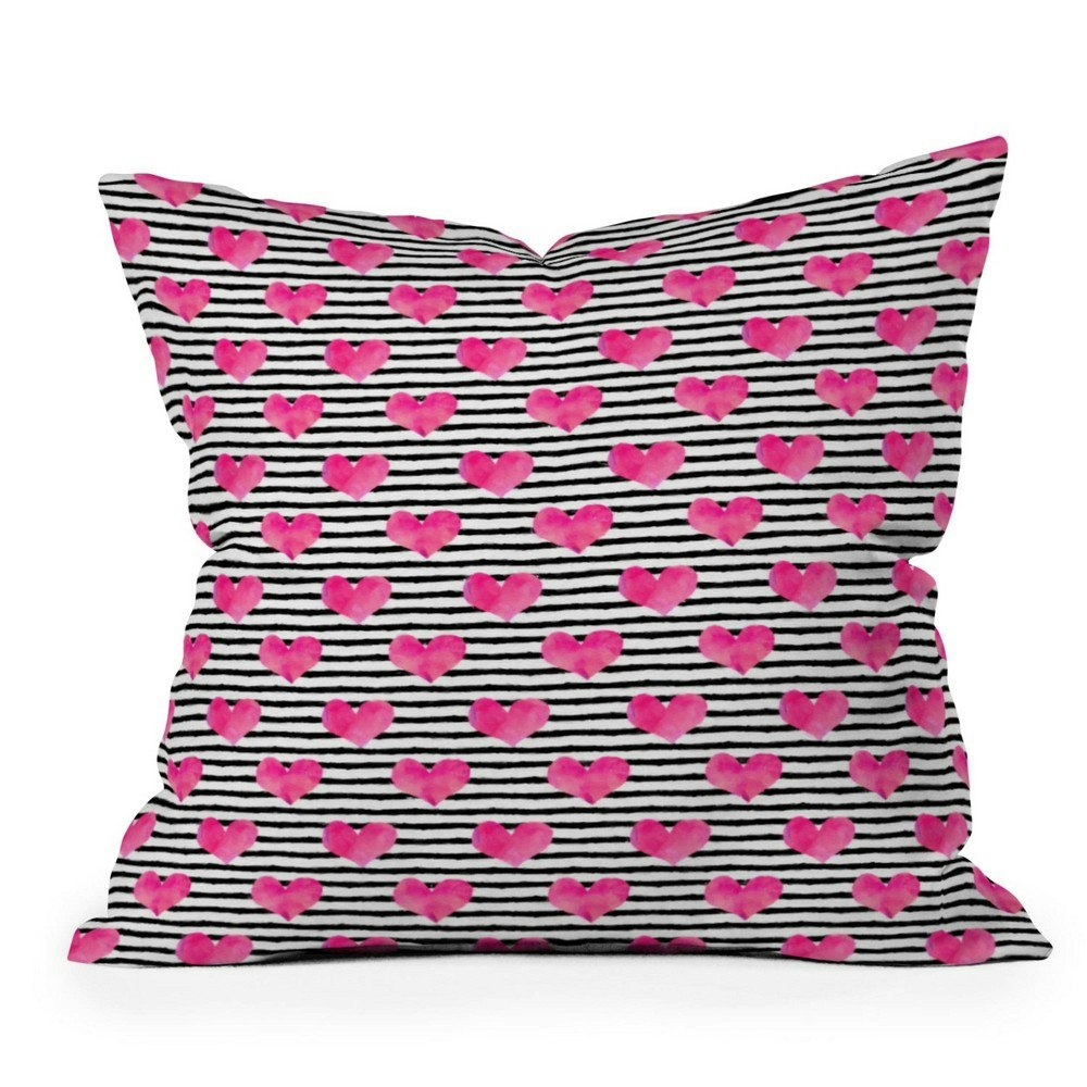 Deny Designs 26"x26" Watercolor Hearts Square Throw Pillow: $69.99 Deny Designs 26"x26" Watercolor Hearts Square Throw Pillow: $69.99