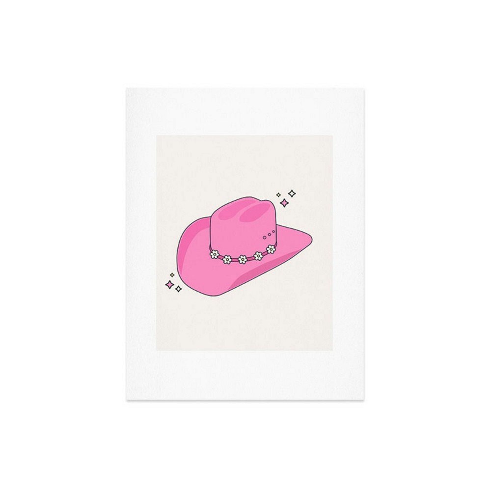 Deny Designs Cowboy Hat Pink 18"x24" Art Print: $49.99