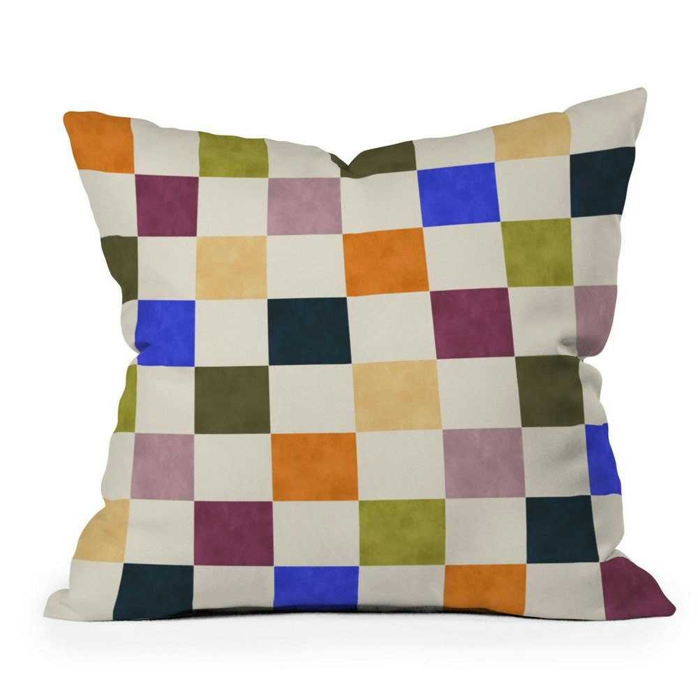 Deny Designs 18"x18" Avenie Modern Craft Harlequin Check Throw Pillow: $49.49