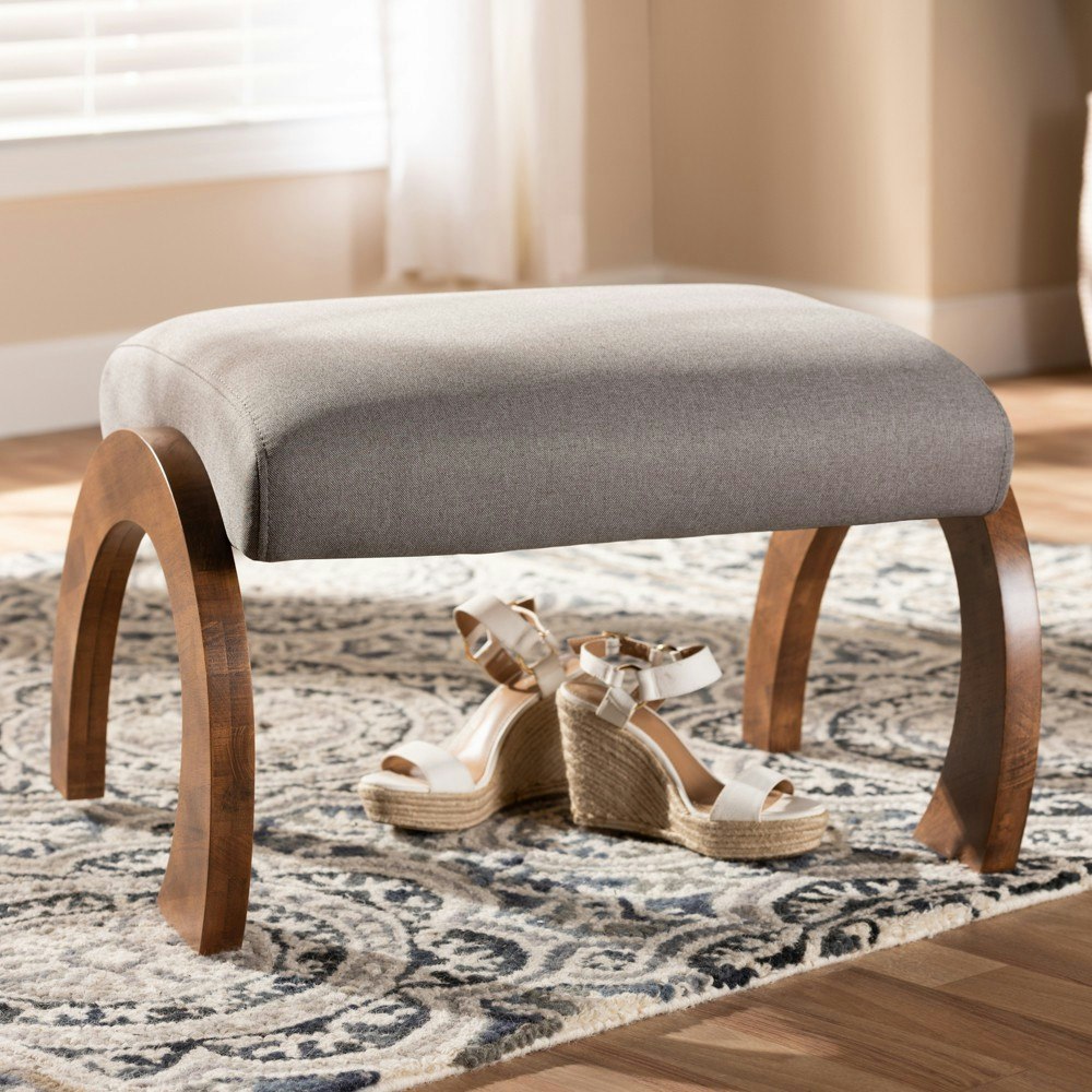 Baxton Studio Sandrine Wood Ottoman: $83.99 Baxton Studio Sandrine Wood Ottoman: $83.99