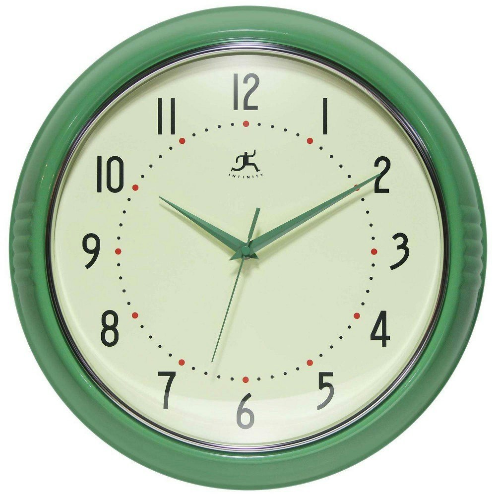 Infinity Instruments 15-Inch Retro Round Wall Clock: $49.99