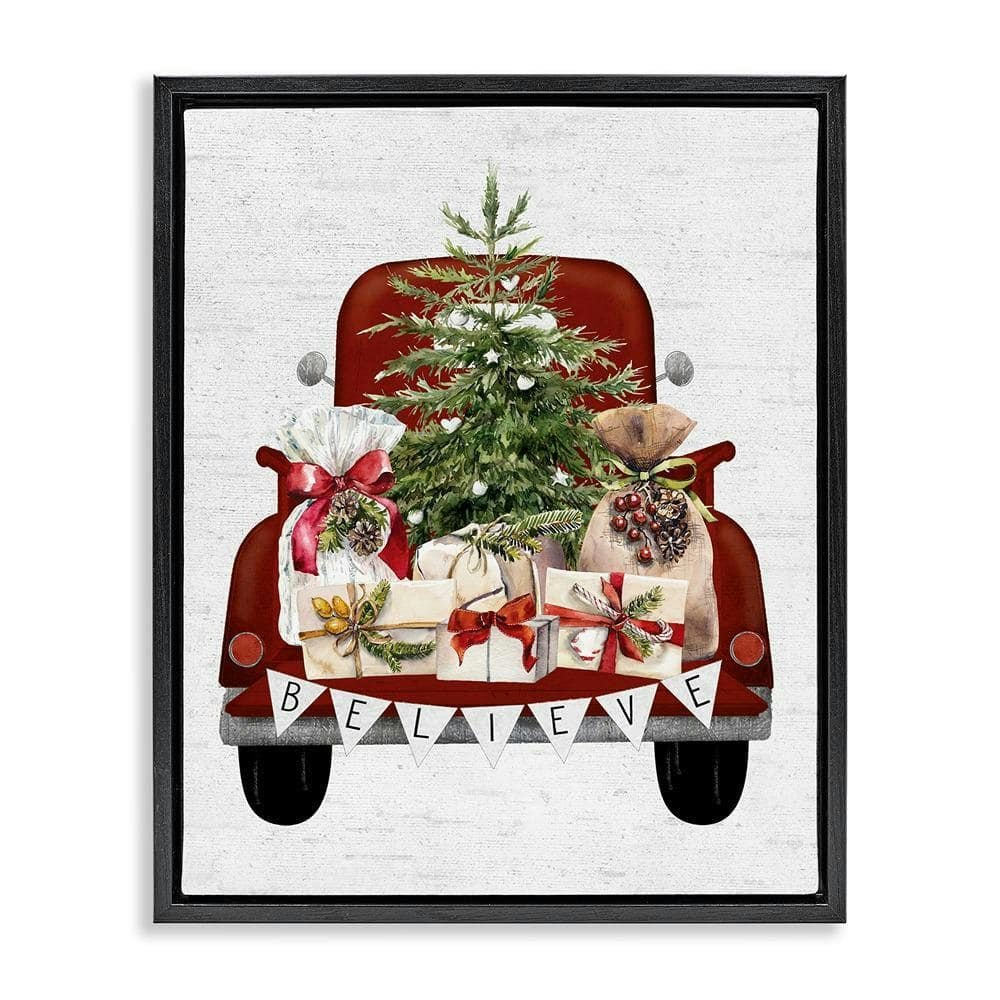 Believe Seasonal Christmas Truck Typography Art Print 31" x 25": $94.13 Believe Seasonal Christmas Truck Typography Art Print 31" x 25": $94.13