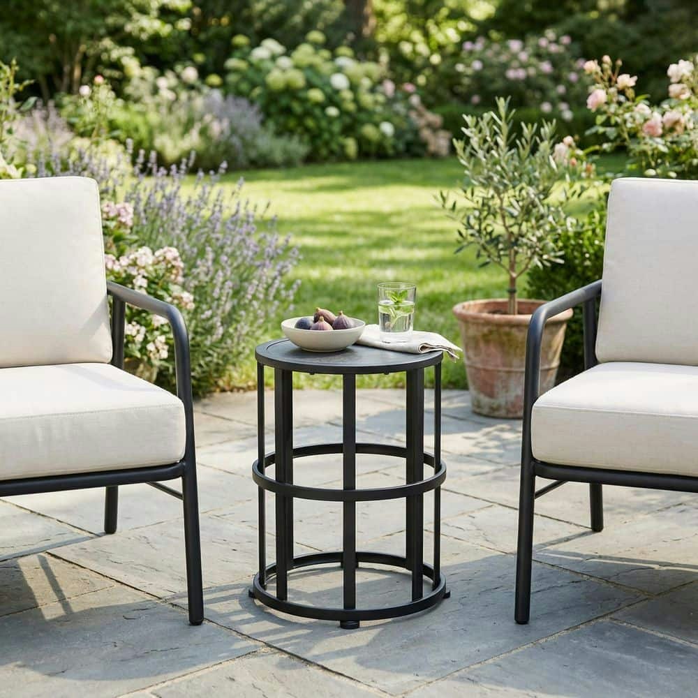 16.5-Inch Round Metal and Ceramic Tile Outdoor Side Table: $107.09 16.5-Inch Round Metal and Ceramic Tile Outdoor Side Table: $107.09