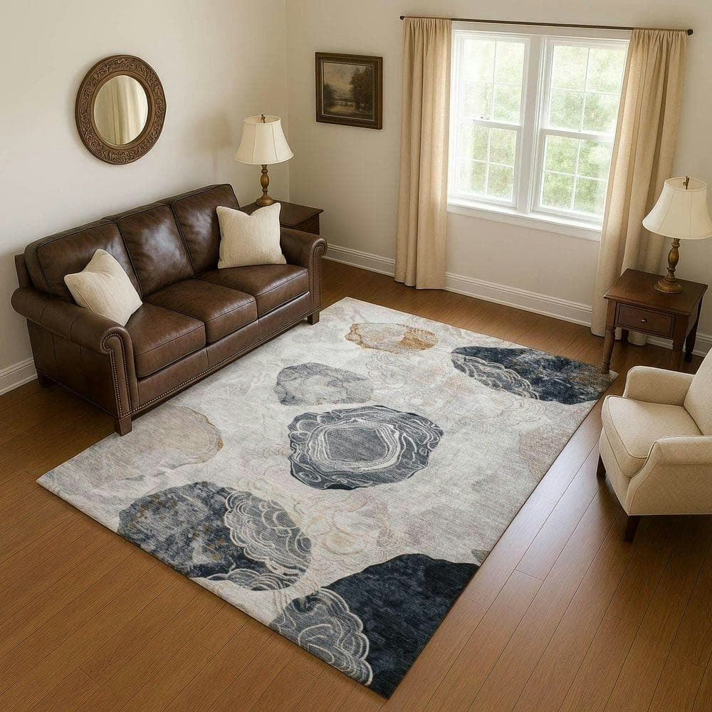 Mayfield 5 ft. x 7 ft. 6 in. Machine Washable Abstract Area Rug: $143.48