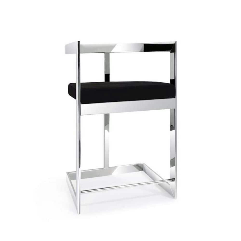 36-Inch Counter Height Metal Bar Stool with Velvet Seat: $457.35