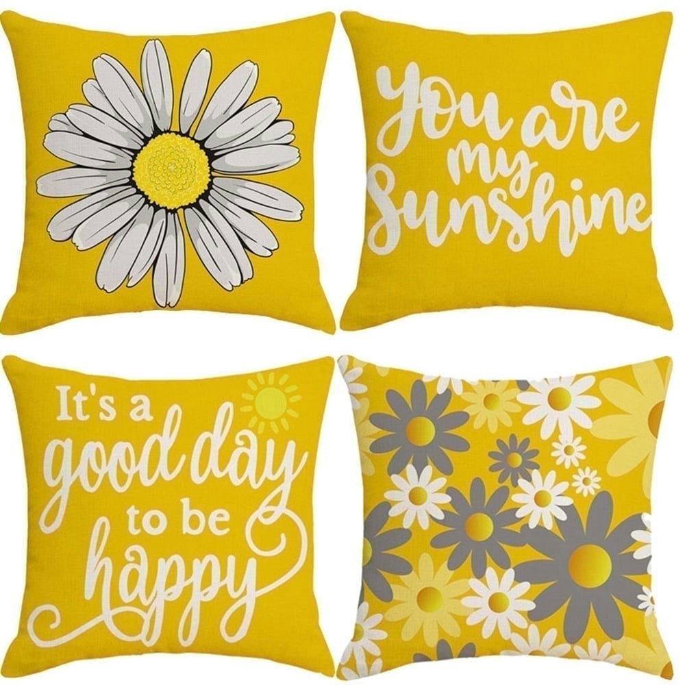 Hongan 18x18-Inch Waterproof Patio Throw Pillow Covers 4-Pack: $13.49