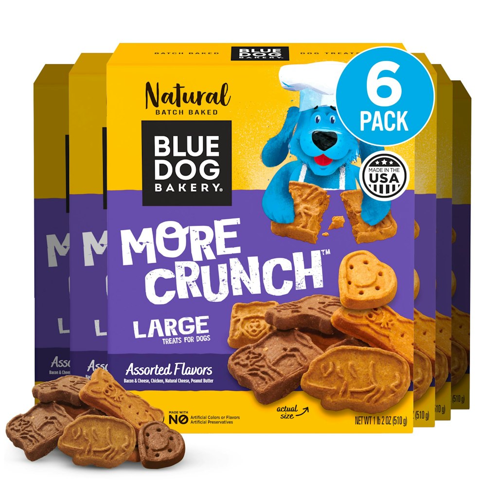 Blue Dog Bakery More Crunch Large Natural Dog Treats 18-oz. Box 6-Pack: $7.94