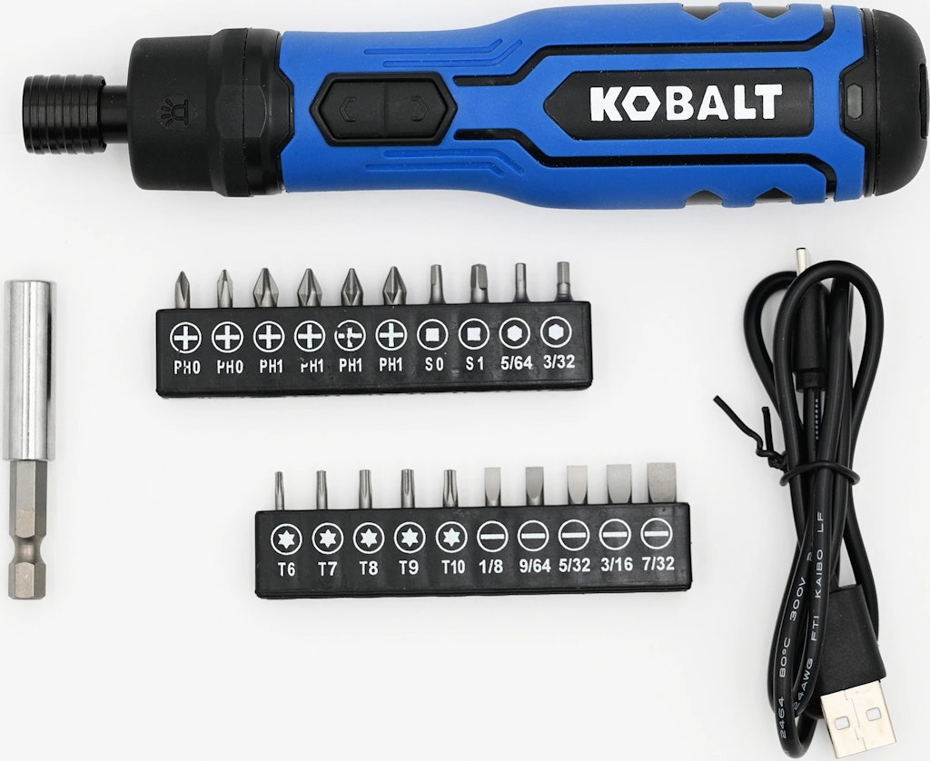 Kobalt 4V Max 1/4" Cordless Screwdriver: $17