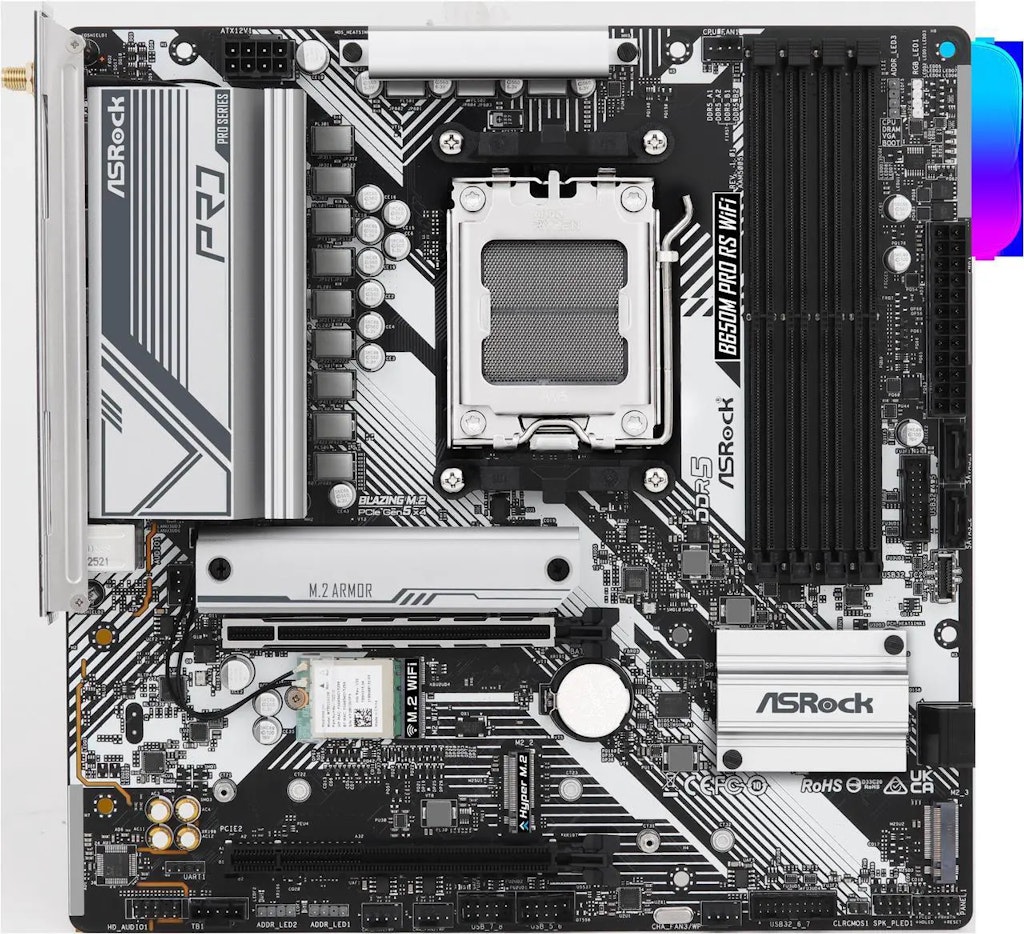 Asrock B650M Pro RS WiFi Motherboard: $110