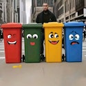 Cartoon Face Sticker Decal 4-Pack for $1 + free shipping w/ $25