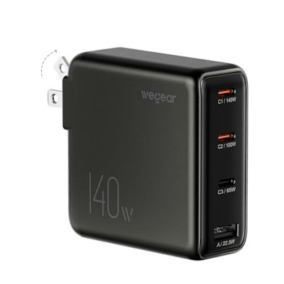 Wegear 140W 4-Port GaN USB-C Laptop Charger for $24 + free shipping w/ Prime