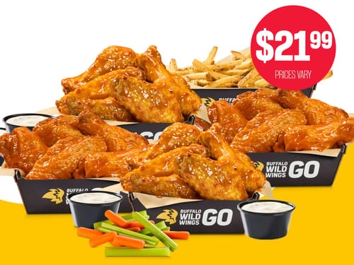 Buffalo Wild Wings 20 Bone-In Bundle Deal: $22