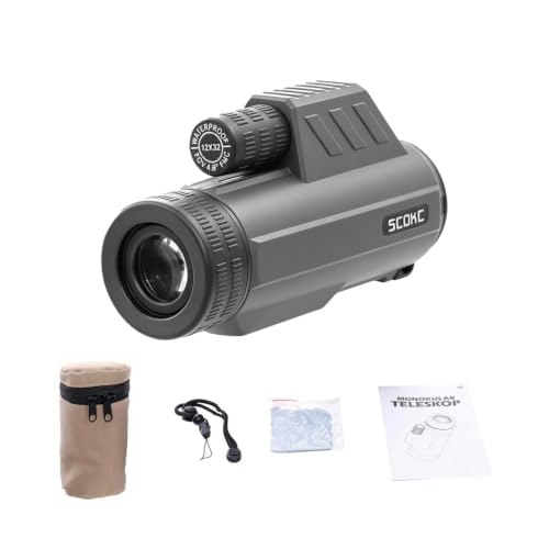 Scokc 12x32 Waterproof Monocular Telescope: $34.50