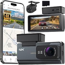 Yonvim 4K+2K Dash Cam Front and Rear: $39.99