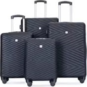 Travelhouse 4-Piece ABS Spinner Luggage Set w/ TSA Lock: $60