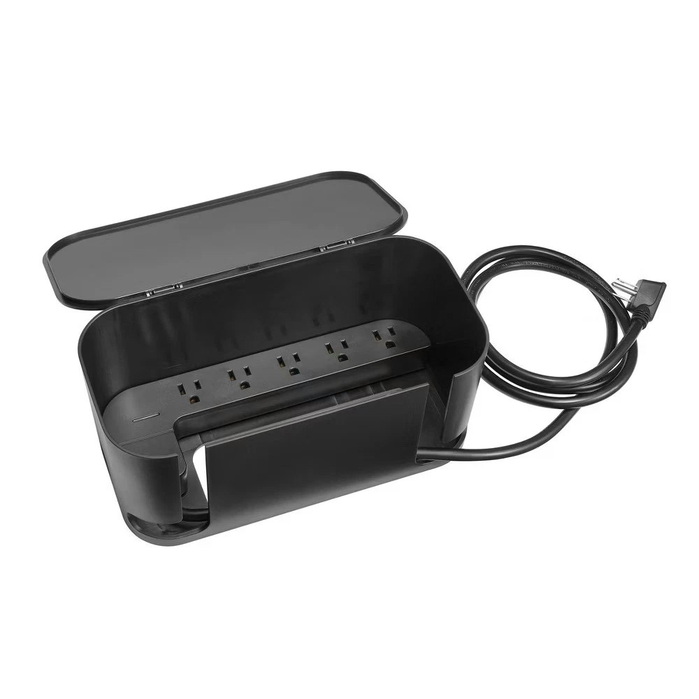 Globe PowerHub Cable Management Box w/ Surge Protector: $15
