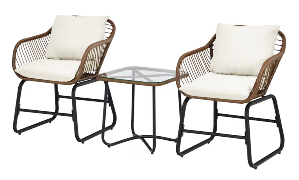 Gymax 3-Piece Outdoor Bistro Set: $90