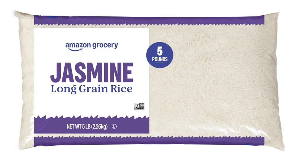 Amazon Grocery Jasmine Long Grain Rice 5-lb. Bag: $4.74 via Sub & Save